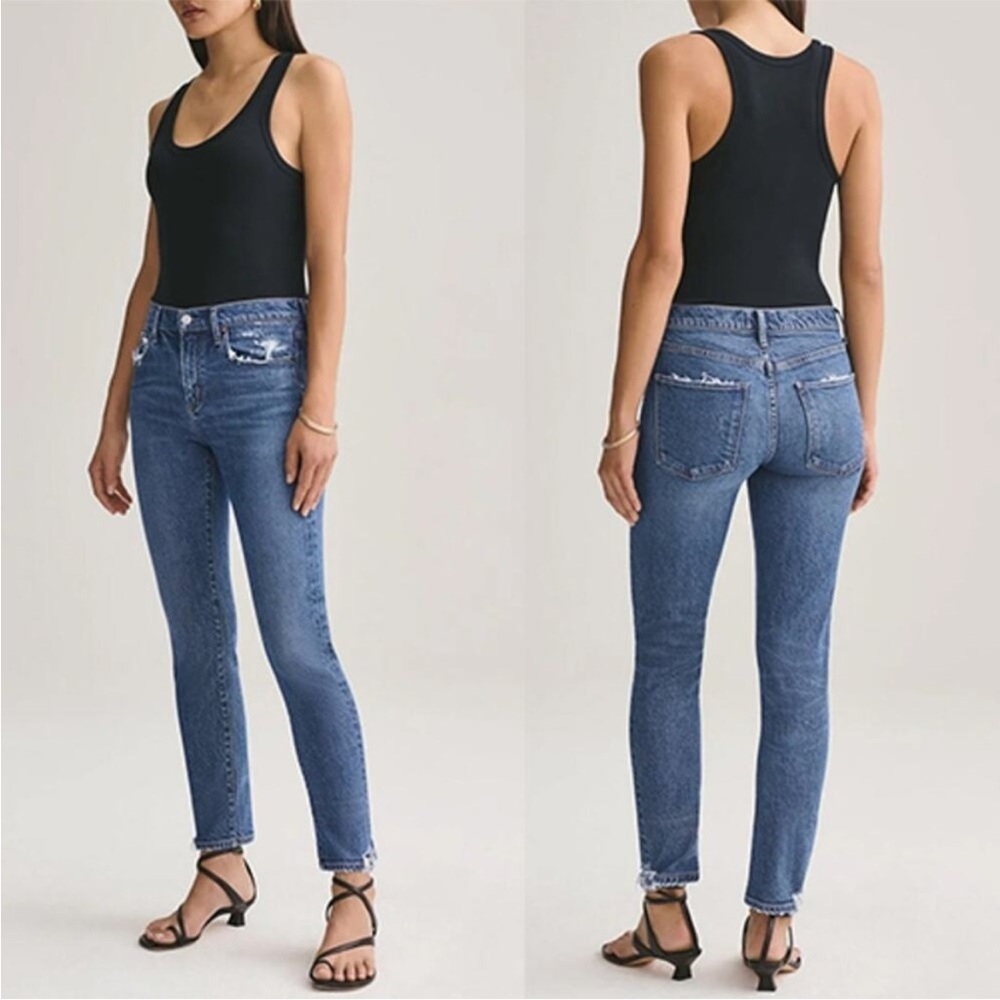 AGOLDE Toni Mid Rise Straight Jeans in Stratosphere Sz 32